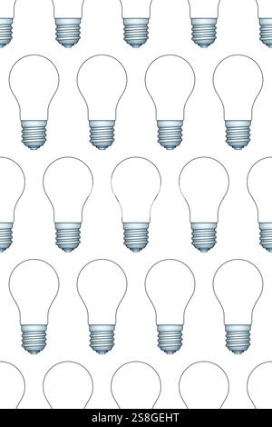Seamless pattern of the abstract light bulb Stock Vector