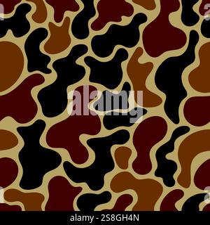 vector old school camouflage pattern, camo design Stock Vector
