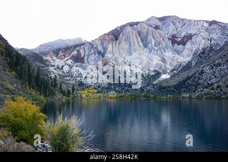 Mountain reflection on lake Stock Photo