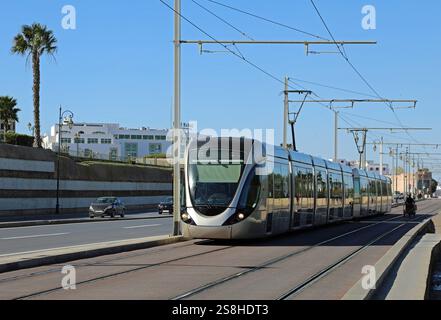 Rabat to Sale tram in Morocco Stock Photo