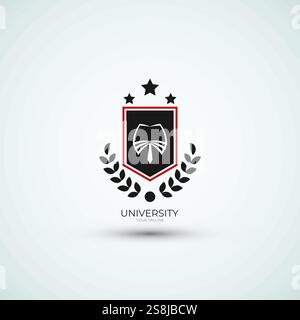 Simple campus icon collage logo and university education logo design template Stock Vector