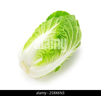 Fresh Chinese Cabbage Isolated on White Background. Stock Photo