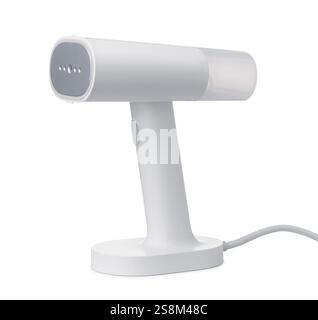 Handheld clothes steamer isolated on white Stock Photo