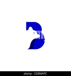Bear Letter B Logo Design. B Icon Vector Stock Vector