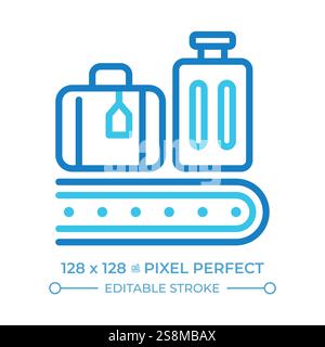 Baggage service two color line icon Stock Vector