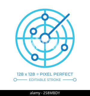 Radar two color line icon Stock Vector