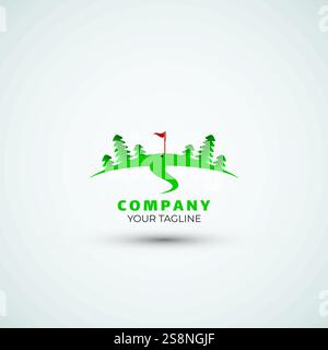 Golf logo design icon template Stock Vector