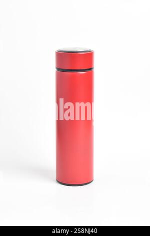 Blank Red Tumbler Mockup isolated on white background Stock Photo
