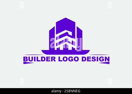 Builder Logo Design Professional & Classic Stock Vector