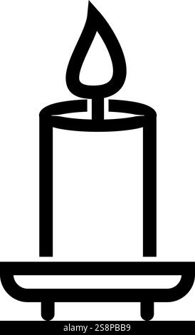 Candle on Shelf icon vector. Suitable for mobile apps, web apps and print media. Stock Vector