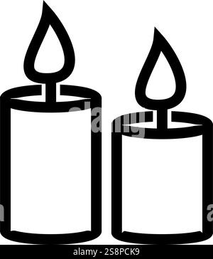 Candles icon vector. Suitable for mobile apps, web apps and print media. Stock Vector