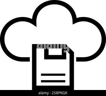 Cloud Storage icon vector. Suitable for mobile apps, web apps and print media. Stock Vector