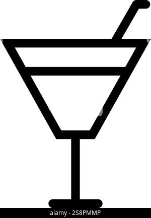 Cocktail icon vector. Suitable for mobile apps, web apps and print media. Stock Vector
