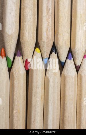 Colored pencilso paper background Stock Photo