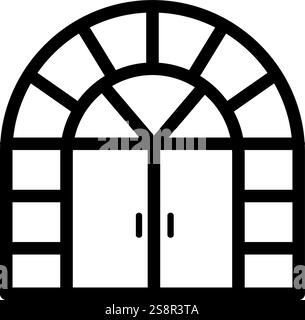 Entrance icon vector. Suitable for mobile apps, web apps and print media. Stock Vector