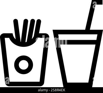 Fast Food icon vector. Suitable for mobile apps, web apps and print media. Stock Vector