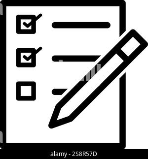 Filling Ballot Paper icon vector. Suitable for mobile apps, web apps and print media. Stock Vector