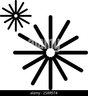 Fireworks icon vector. Suitable for mobile apps, web apps and print media. Stock Vector