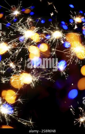 An image of a festive sparkler bokeh background Stock Photo