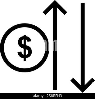 Increase and Decrease in Rate icon vector. Suitable for mobile apps, web apps and print media. Stock Vector