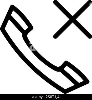 No Calls icon vector. Suitable for mobile apps, web apps and print media. Stock Vector