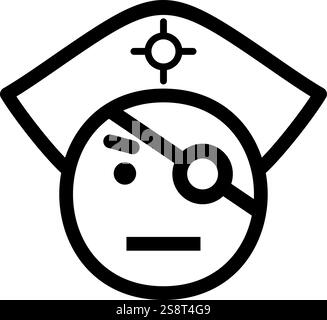 Pirate icon vector. Suitable for mobile apps, web apps and print media. Stock Vector