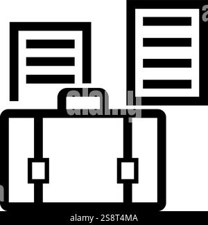 Portfolio icon vector. Suitable for mobile apps, web apps and print media. Stock Vector