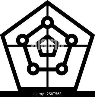 Radar Chart icon vector. Suitable for mobile apps, web apps and print media. Stock Vector