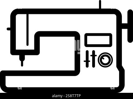 Sewing Machine icon vector. Suitable for mobile apps, web apps and print media. Stock Vector