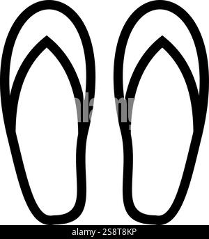 Slippers icon vector. Suitable for mobile apps, web apps and print media. Stock Vector