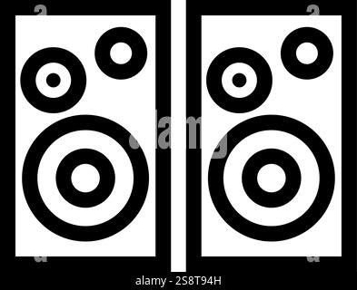 Speakers icon vector. Suitable for mobile apps, web apps and print media. Stock Vector