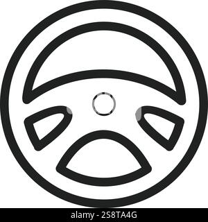 Steering Wheel icon vector. Suitable for mobile apps, web apps and print media. Stock Vector