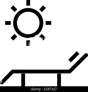 Sun Bathing icon vector. Suitable for mobile apps, web apps and print media. Stock Vector
