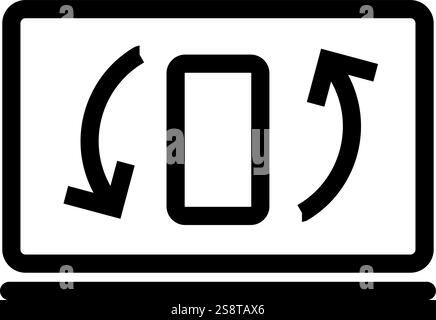 Synchronization icon vector. Suitable for mobile apps, web apps and print media. Stock Vector