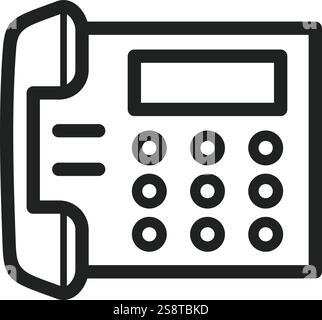 Telephone Set icon vector. Suitable for mobile apps, web apps and print media. Stock Vector
