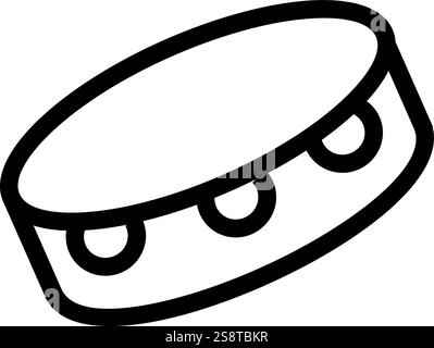 Tambourine icon vector. Suitable for mobile apps, web apps and print media. Stock Vector