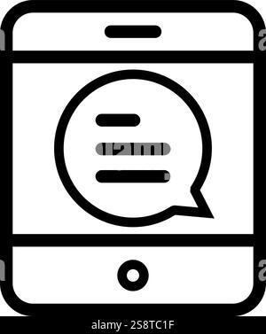 Text Message II icon vector. Suitable for mobile apps, web apps and print media. Stock Vector