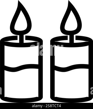Two Candles icon vector. Suitable for mobile apps, web apps and print media. Stock Vector