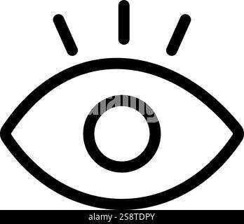 Vision icon vector. Suitable for mobile apps, web apps and print media. Stock Vector