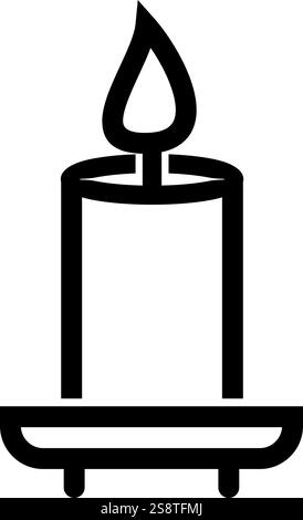 Candle on Shelf icon vector. Suitable for mobile apps, web apps and print media. Stock Vector