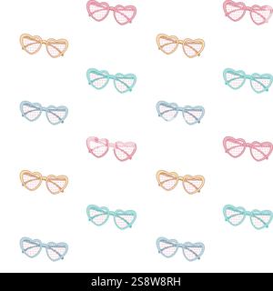 Seamless pattern with colorful glasses Stock Photo