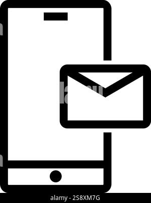 Envelope emails icon. Outline envelope emails vector icon for web ...