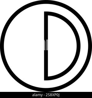 Half Pie Chart icon vector. Suitable for mobile apps, web apps and print media. Stock Vector