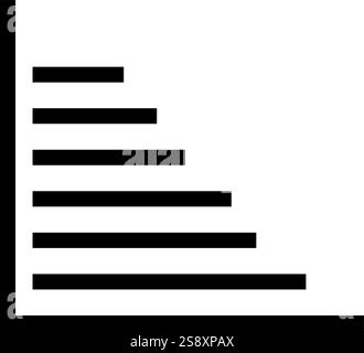 Horizontal Bar Chart icon vector. Suitable for mobile apps, web apps and print media. Stock Vector