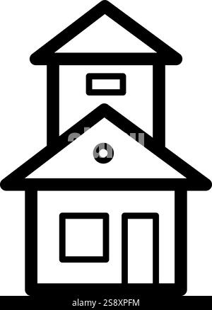 House with Garage icon vector. Suitable for mobile apps, web apps and print media. Stock Vector