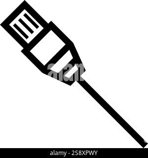 Internet Cable icon vector image. Suitable for mobile application web application and print media. Stock Vector