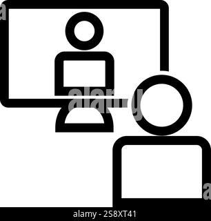 Video Call,Conference,Conversation,Laptop,Conferencing,Facetime,Skype,Face to Face,, Stock Vector