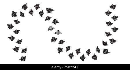 Bird paw prints. Duck footprints and chicken tracks. Stock Vector