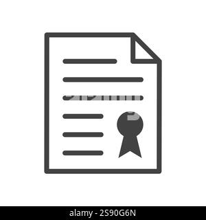 legal document icon flat vector on white background Stock Vector
