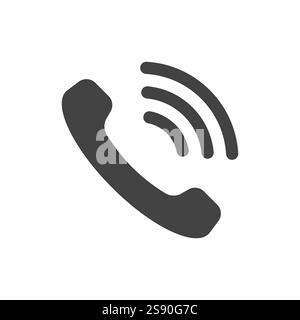 phone handles ringing icon flat vector illustration Stock Vector